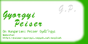 gyorgyi peiser business card